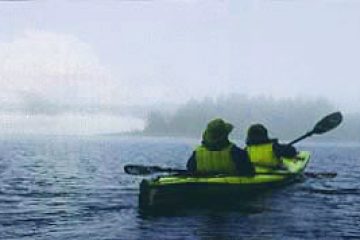 People on tandem kayak